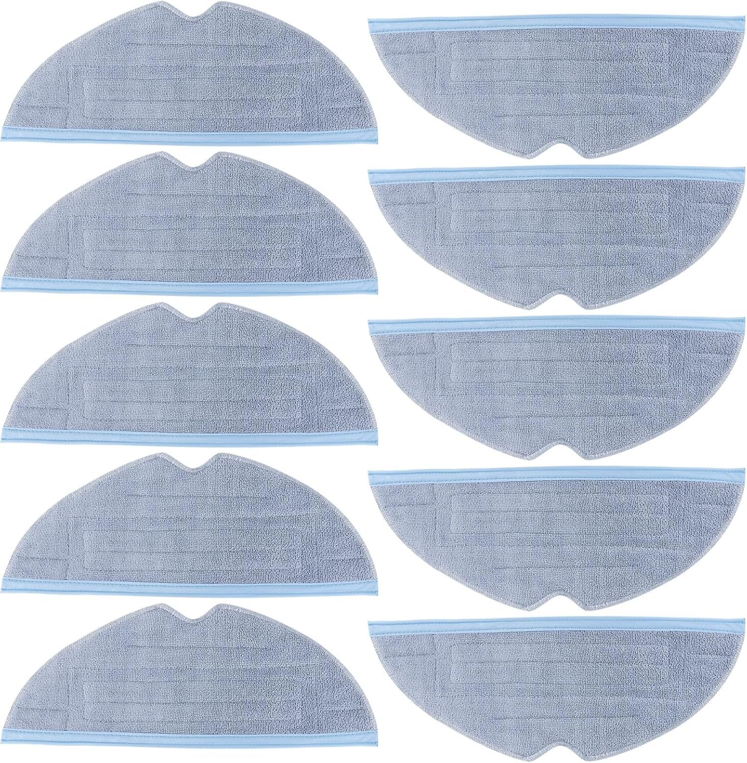 LWMTT 10 Pieces Replacement Cloth for Roborock S8/S8+/S7/S7+/S7 Max V/Plus/Ultra/T7/T7+/T7S+ Cleaning Cloths for Washable and Reusable Microfibre Vacuum Cleaner Accessories