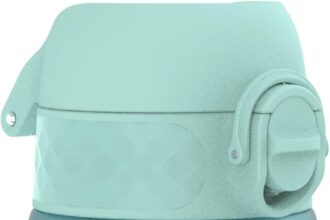 Ion8 Kids Water Bottle, 350ml, Leak Proof, Easy Open, Safe Lock, Dishwasher Safe, BPA Free, Carry Handle, Easy Cleaning, Crocodiles