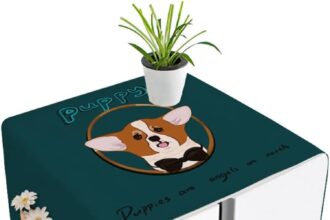 HOTTHWXX Top Washer Dryer Covers, Fridge Dust Cover, Multipurpose Top Covers, Universal for Single/Double Door Refrigerator (Color : G, Size : 140 * 55cm)