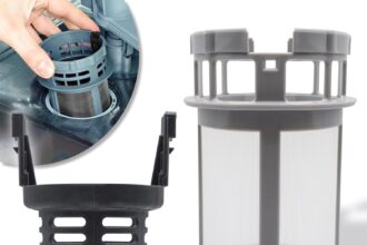 GIANTO Dishwasher Filter Kit Internal + External Compatible with Ariston Indesit Hotpoint Whirlpool Scholtes (C00256572 + C00256571) Replacement Plastic Drain Filters