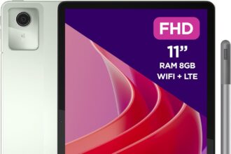 Lenovo Tab M11, Tablet Display 11" WUXGA (1920x1200), MediaTek Helio G88, RAM 8GB, 128GB, WiFi, 4G LTE, Android 13 - Seafoam Green, Pen Included - Amazon Exclusive