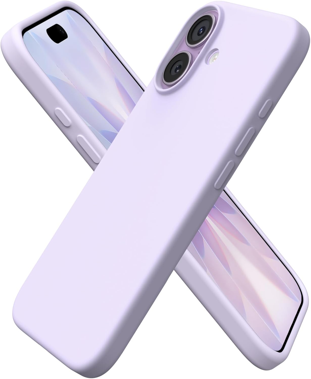 ORNARTO Cover for iPhone 17 6.3 Inches, Premium Liquid Silicone, Full Protection, Soft Gel Rubber, Anti-Scratch Microfibre Inner Lining, Shockproof, Pastel Lilac
