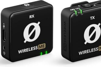 RØDE Wireless ME Ultra-Compact Wireless Microphone System with Built-in Microphones, GainAssist Technology and 100m Range for Film Production, Interviews and Content Creation