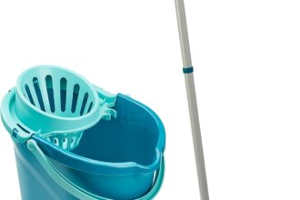 Leifheit Classic Mop Set Viscose Flooring with Absorbent Fibres, 39 x 29 x 29 cm, Turquoise