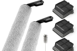 VOUPRONGZY Spazzole Rullo Ricambi per Tineco iFloor 5 Breeze Complete Accessori, avec 2 Rulli per Spazzole, 4 Filtri HEPA, 1Spazzola Per Serbatoio D'acqua