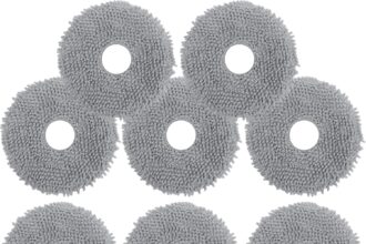 8 Pack Mop Cloths for Roborock Qrevo Series, QV 35A/QV35S, Saros 10R/ Z70, Qrevo Pro/Qrevo S, Qrevo S5V, Qrevo Curv/Edge, Qrevo Slim/Master Robot Vacuum Cleaner, Washable and Reusable Replacement