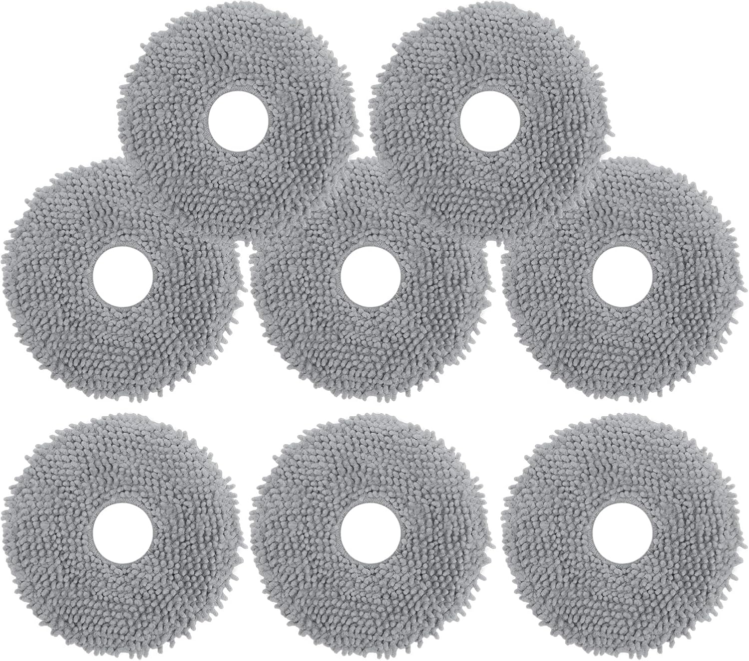 8 Pack Mop Cloths for Roborock Qrevo Series, QV 35A/QV35S, Saros 10R/ Z70, Qrevo Pro/Qrevo S, Qrevo S5V, Qrevo Curv/Edge, Qrevo Slim/Master Robot Vacuum Cleaner, Washable and Reusable Replacement