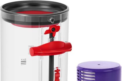 Dyson V10 SV12 SV13 SV27 Lower Bin Cover Accessories Contains HEPA Filter, High Quality Transparent Dust Container for Dyson V10 Absolute Replacement Parts