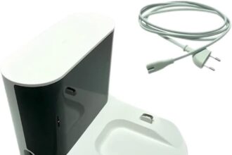 Accessory for Charging Dock for CE Base Charger Charging Dock. Compatible with Roborock Sweeper S5 Max / S6 Pure / S6 Maxv (Schwarz: With EU Charger-01)