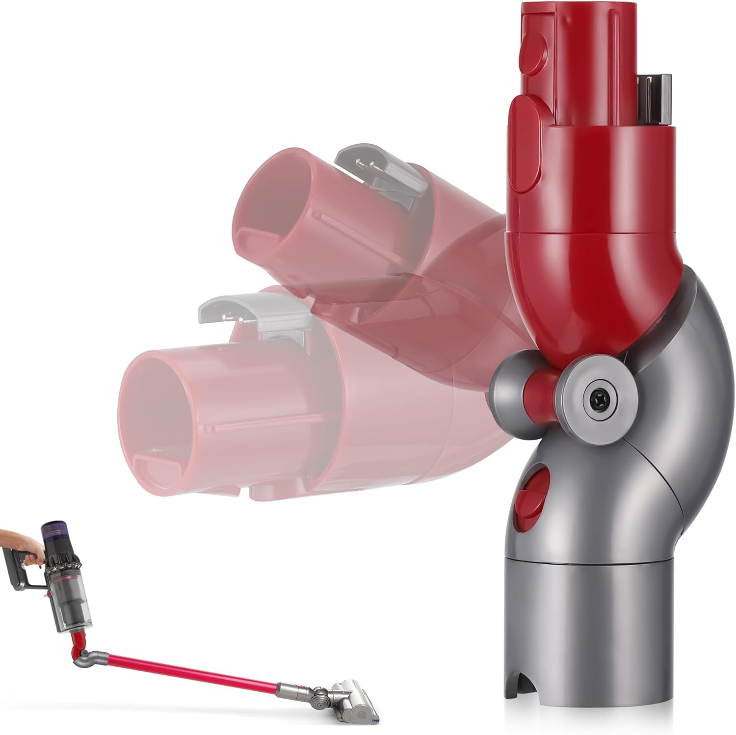 Bottom Adapter Compatible with Dyson V7 V8 V10 V11 V15 Vacuum Cleaner, Flexible Quick Release Adapter for Vacuum Cleaners, Vacuum Cleaner Accessories for Hard to Access Areas