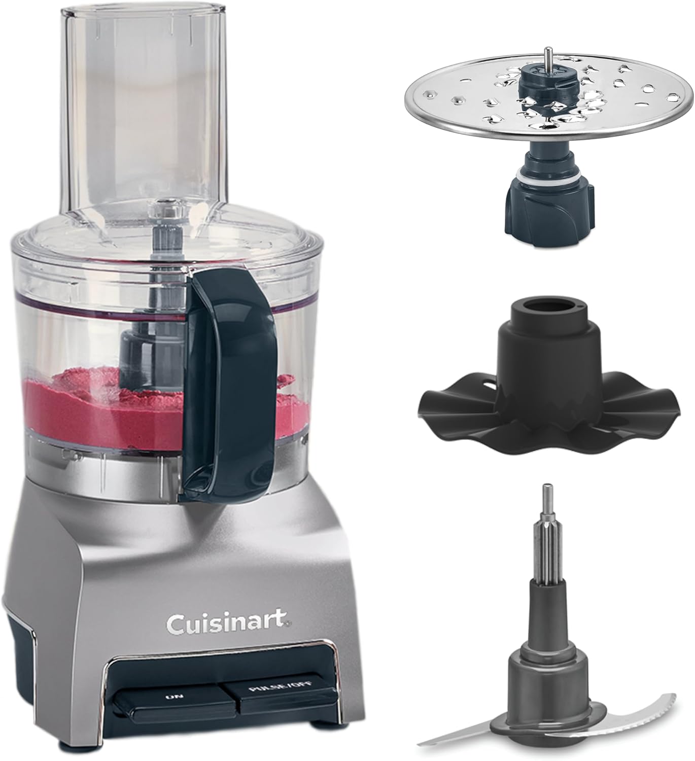 Cuisinart FlexPrep Food Processor 1.1L | Chop, Grate, Blend, Mince, Puree, Whip | Stainless Steel Blade, Reversible Disc, BladeLock | One-Touch | BPA Free
