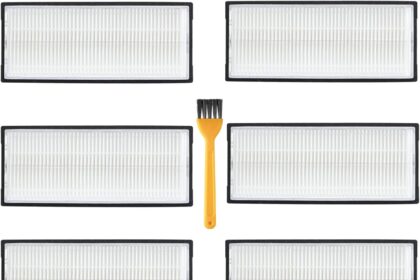 HEPA Filter for Roborock Robot Vacuum Cleaner S7/S7 Maxv/S7 Maxv Ultra/S7 Max Ultra/S7 Pro Ultra/S8/S8+/S8 Pro Ultra - Set of 6 Accessories Filters with Brush