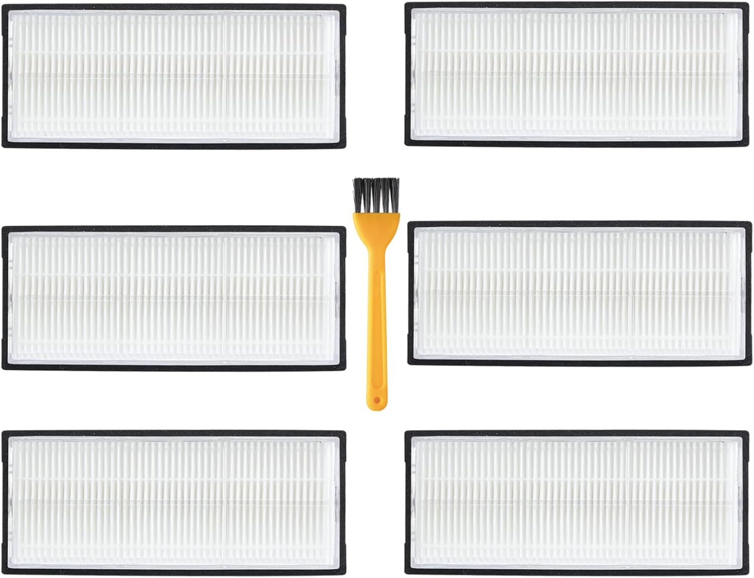 HEPA Filter for Roborock Robot Vacuum Cleaner S7/S7 Maxv/S7 Maxv Ultra/S7 Max Ultra/S7 Pro Ultra/S8/S8+/S8 Pro Ultra - Set of 6 Accessories Filters with Brush