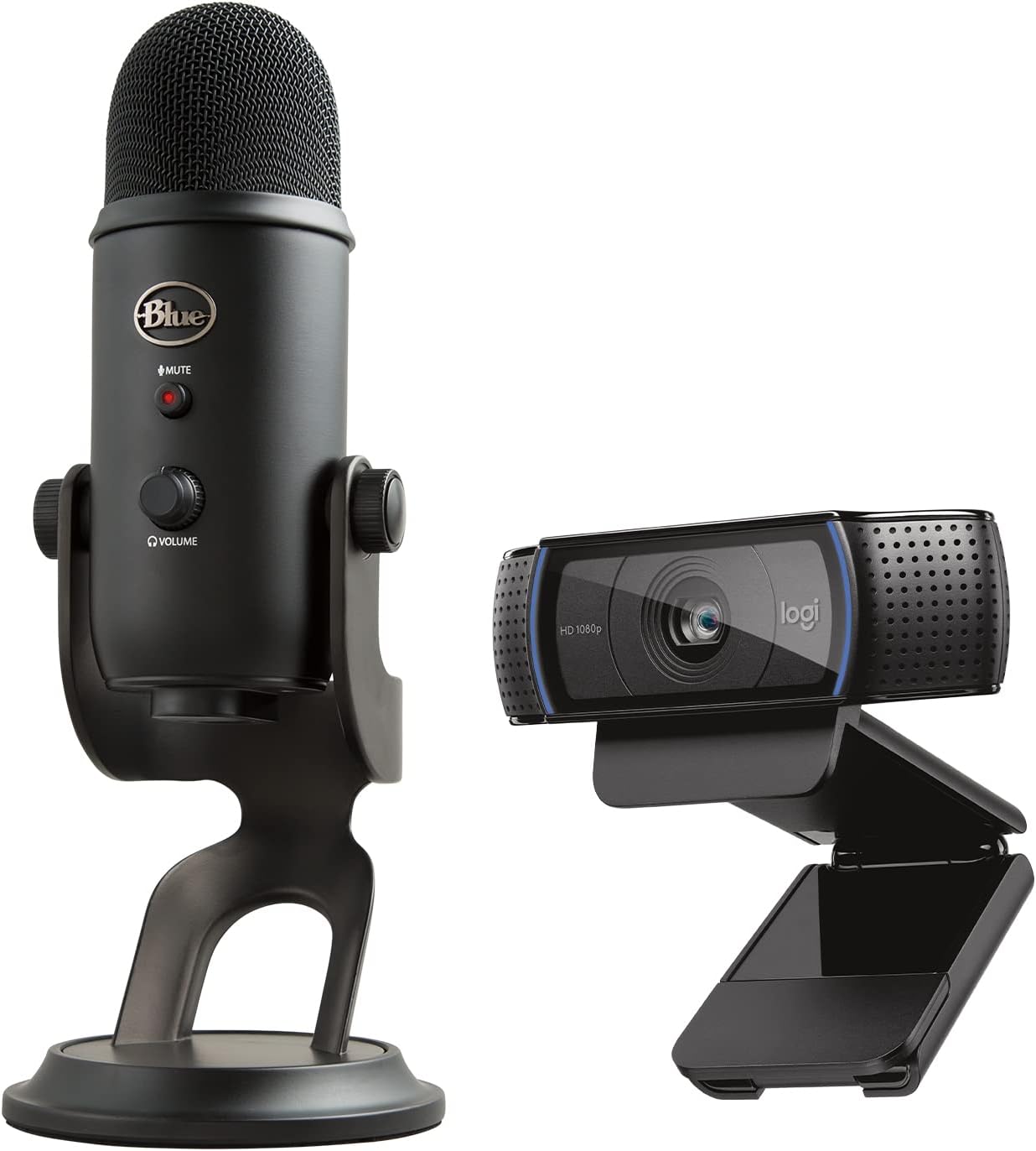 Blue Microphones Yeti and Logitech C920 HD Pro Webcam Kit and Microphone for Professional Audio and Look for Video Conferencing, Work from Home, Zoom, PC and Mac