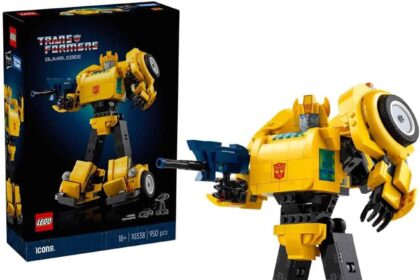 LEGO Icons Transformers Bumblebee Action Figure Collectible Robot Modeling Kit for Adults Movie Theme Convertible to Vehicle Mode, Gift for Men or Women 10338