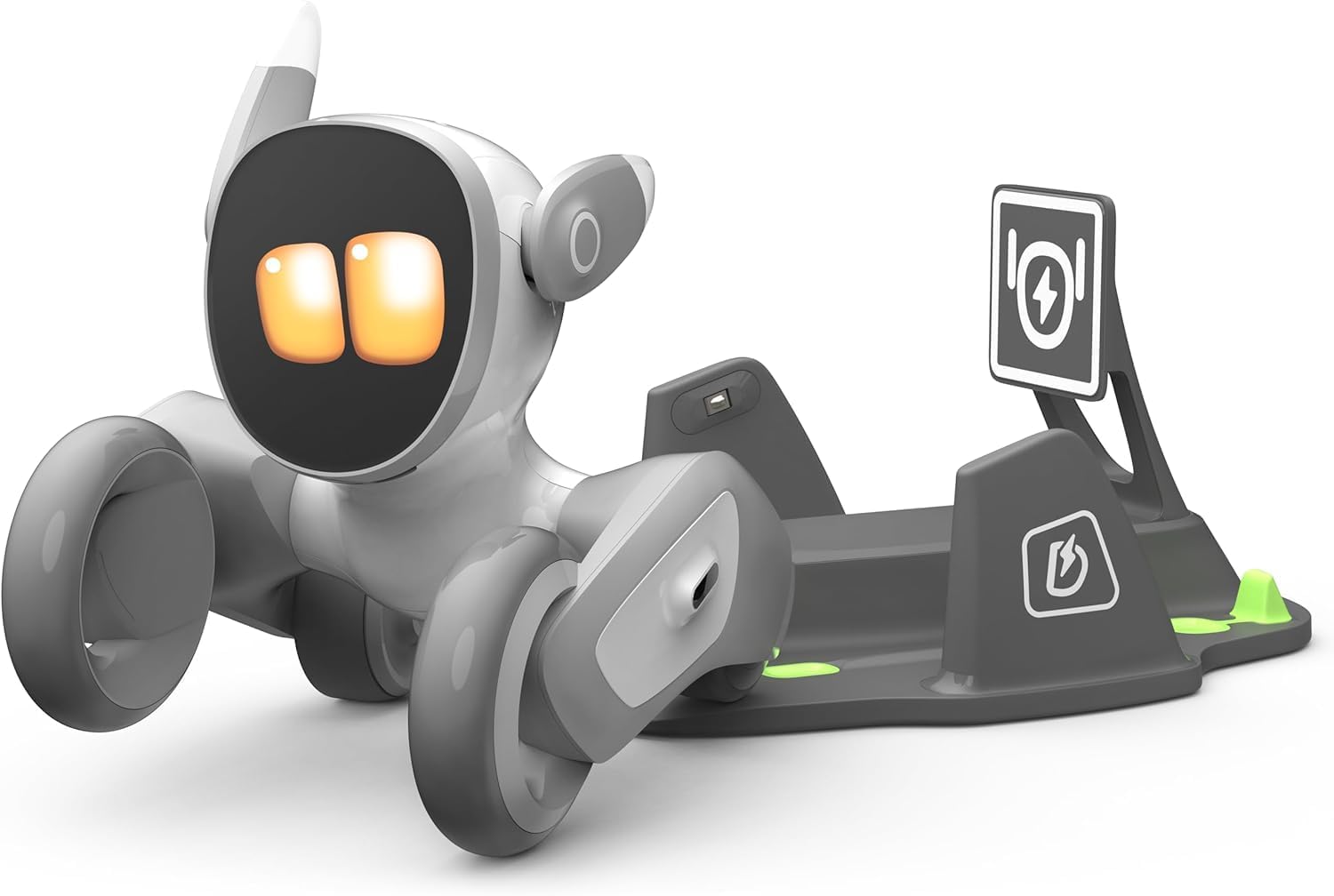 Loona: Your Adorably Intelligent Petbot GPT-4o Chat Enabled with Voice Command and Gesture Recognition, Gift for Boys and Girls 2024 - V20 - with Charging Dock