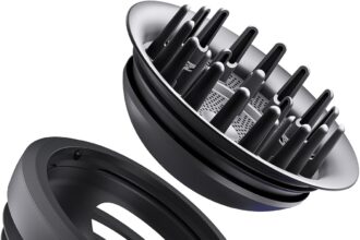 New Curly Diffuser for Dyson Airwrap, Accessory with Dual Dome & Diffused Mode, Compatible with All Dyson Models