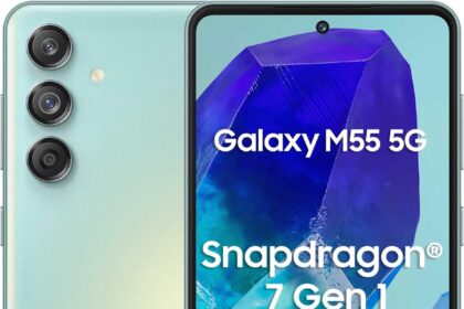 Samsung Galaxy M55 5G (Light Green, 8GB RAM, 256GB Storage) | 50MP Triple Camera | 5000mAh Battery | Snapdragon 7 Gen 1 | 4 OS Upgrades and 5 Years of