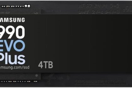 Samsung MZ-V9S4T0BW 990 EVO Plus SSD Internal 4TB PCIe Gen 4.0 x4 / 5.0 x2 NVMe 2.0 Memory Designed for Professional and Casual Gamers PC Compatible