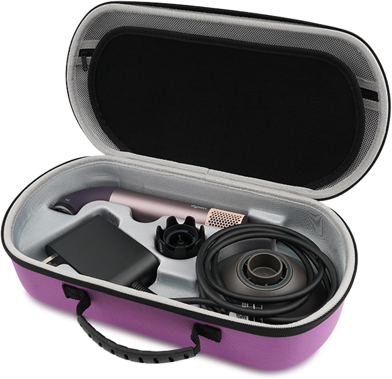 Travel Case for Dyson Supersonic r Hair Dryer & Accessory, purple