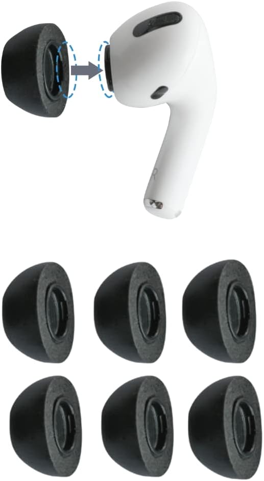 Comply, Foam Tips Compatible with AirPods Pro (Large, 3 Pairs)