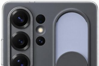 Samsung Standing Grip Case with Strap and Kickstand for Galaxy S25 Ultra, Black