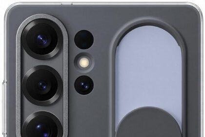 Samsung Standing Grip Case with Strap and Kickstand for Galaxy S25 Ultra, Black