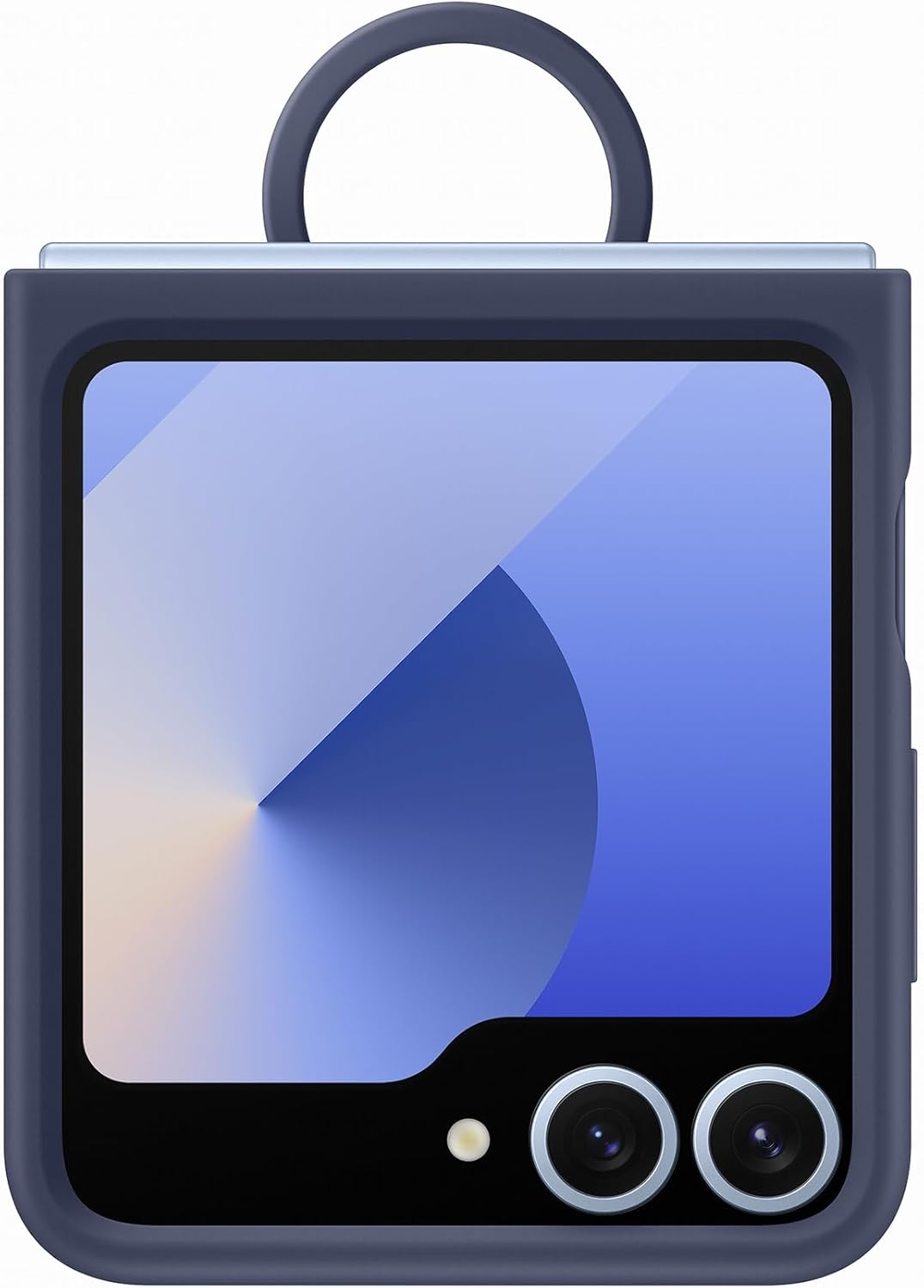 Samsung Silicone Case with Ring Folding Silicone Case with Ring for Galaxy Z Flip6 | Z Flip7 FE, Navy