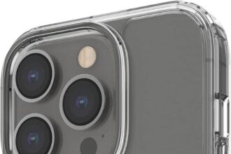 Belkin Case for iPhone 14 Pro Compatible with MagSafe Wireless Charging, Transparent Magnetic Cover for iPhone 14 with Integrated Magnets and Raised Edges for Camera Protection