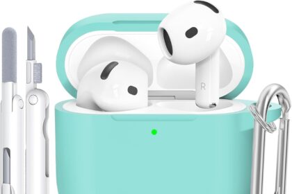 Airpods 4 Silicone Protective Case with Noise Cancelling/4th Generation with Cleaning Kit and Carabiner