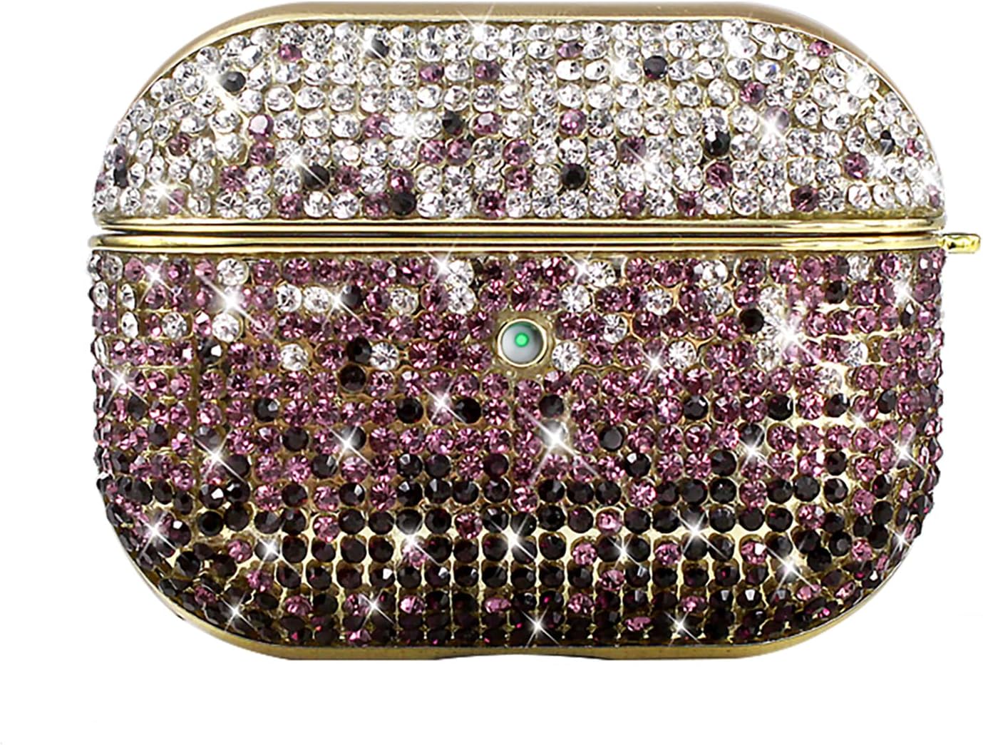 Protective Case for Airpods Pro 2nd Generation Rhinestone Rhinestone Cover Anti Slip Anti-Scratch Cover for Girls Gradient Purple
