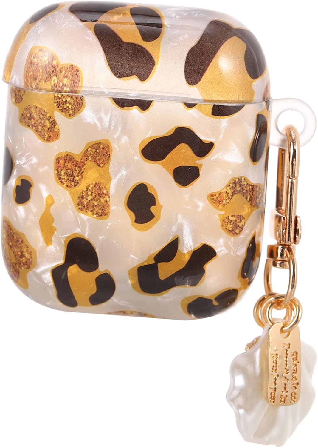 DOITOOL Protective Case for Earphones in Durable Material Leopard Design Elegant Lightweight and Portable Cover Compatible with Airpods