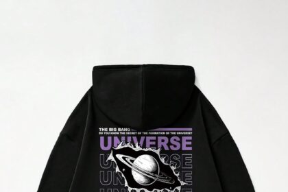 Men's Oversized Graphic Pullover Casual Long Sleeve Drawstring Hoodie with Pocket Fashion Clothes