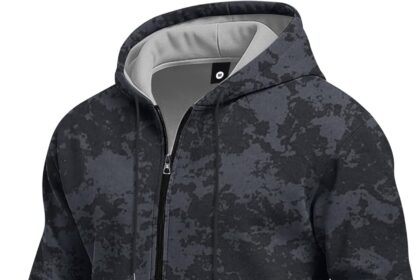 Men Spring/Autumn Slim Long Sleeve Pocket Tie-Dye Camouflage Zipper Hoodie Fashion Casual Sports Tops