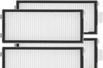 HEPA Filter for Roborock Qrevo Master, 4 Replacement Accessories for Roborock Qrevo Slim Robotic Vacuum Cleaner, Saros Z70 Washable Reusable Accessories