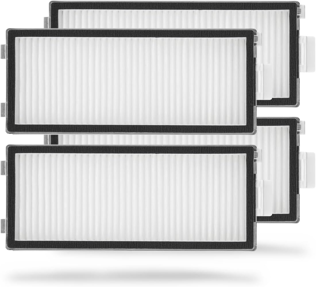 HEPA Filter for Roborock Qrevo Master, 4 Replacement Accessories for Roborock Qrevo Slim Robotic Vacuum Cleaner, Saros Z70 Washable Reusable Accessories