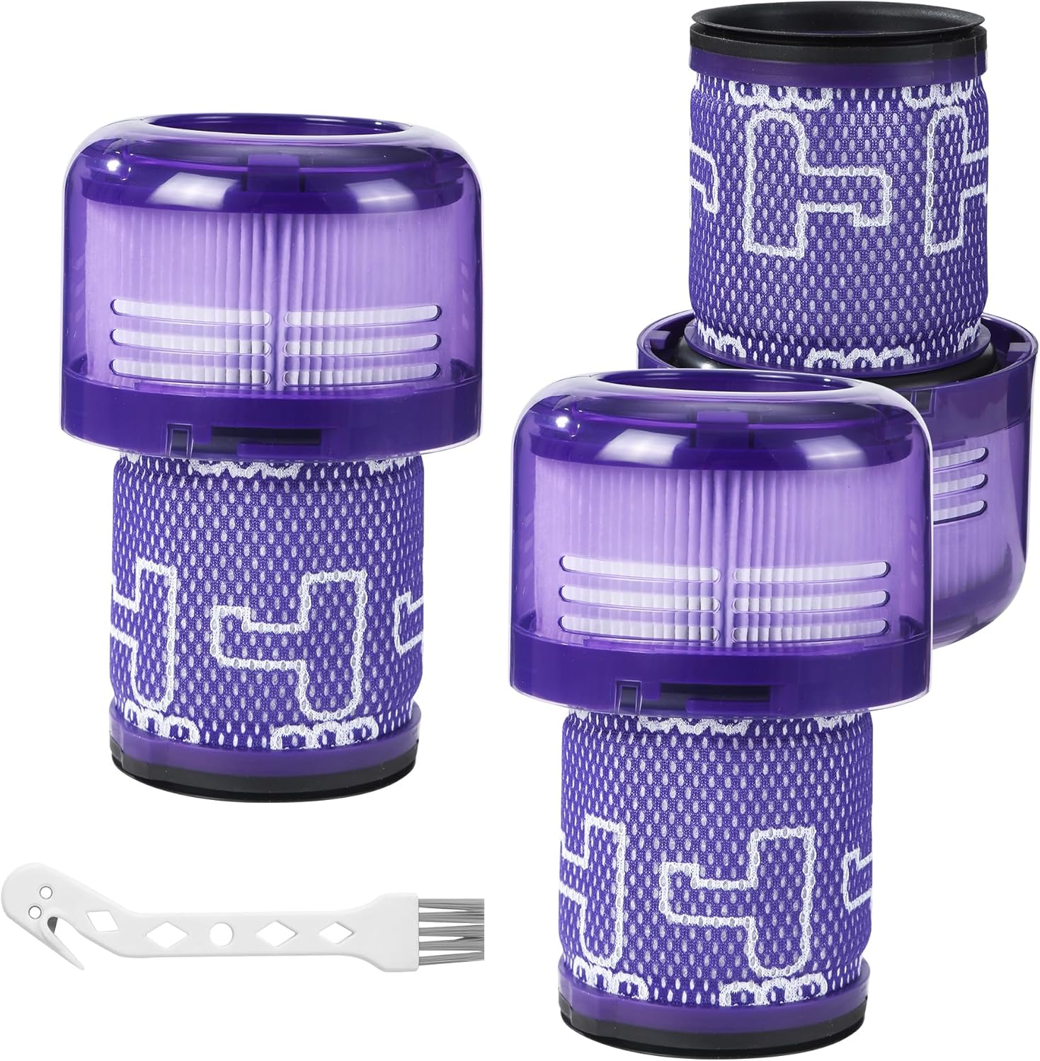 3 Pieces Filter for Dyson V12,Filter for Dyson V12 Detect Slim Absolute Extra Total Clean,Replace Filter for V12,Replacement Part # 971517-01