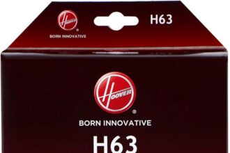 Hoover H63 Genuine Microfibre Vacuum Cleaner Bags Pure EPA Active Carbon Odour System Compatible with Hoover Towing 4 Pieces