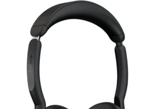 Jabra Evolve2 55 Wireless Stereo Headphones with Jabra Air Comfort Technology, Noise-Cancelling Microphones and ANC - MS Teams Certified, Works with All Other Platforms - Black