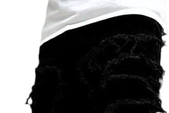 Men's Stacked Jeans Skinny Ripped Jeans Slim Fit Patchwork Denim Trousers Y2K Goth Harajuku Emo Hip Hop Jeans Trousers