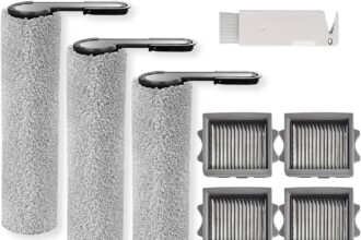 HEPA Replacement Kit (Filter) & Brush Roller Compatible with Tineco Floor One S7 Artist Dry & Wet Vacuum Cleaner Accessories Replacement Parts, Includes 3 Roller Brushes and 6 HEPA Filters