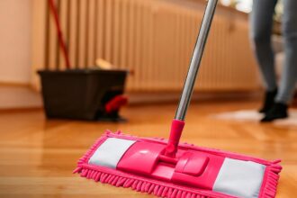 Reusable Mop Pads - Pack of 2 Replacement Mop Pads for Swiffer 15" Multi Purpose Floor Cleaning Mop, Rosered