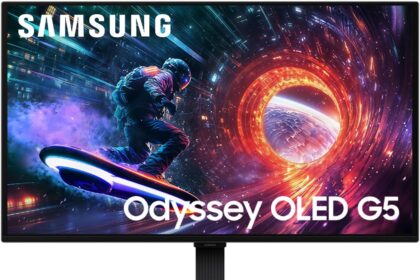 Samsung Odyssey OLED G5 (S27FG506SU) Gaming Monitor, Flat, 27", 2560x1440 (QHD), 16:9, QD-OLED Glare Free, 180Hz, 0.03ms (GtG), G-Sync Compatibility, HDMI, Display Port, Audio Input