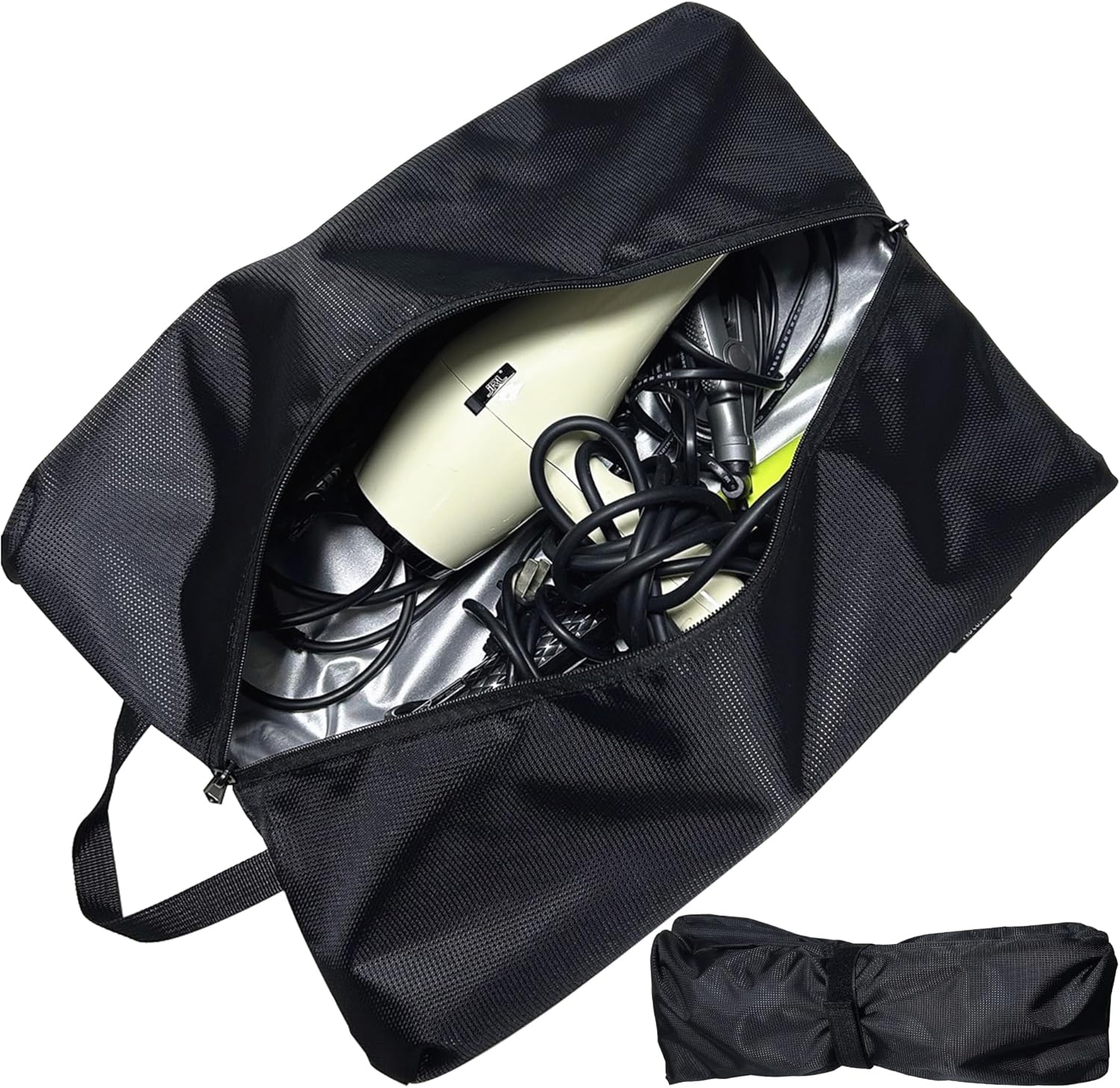 Veki Travel Case Compatible with Dyson Airwrap Styler, Foldable Travel Bag for Dyson and Shark Hair Dryer, Waterproof Organizer Bag for Curling Hair Curlers and Accessories, Black, minimalist elegant