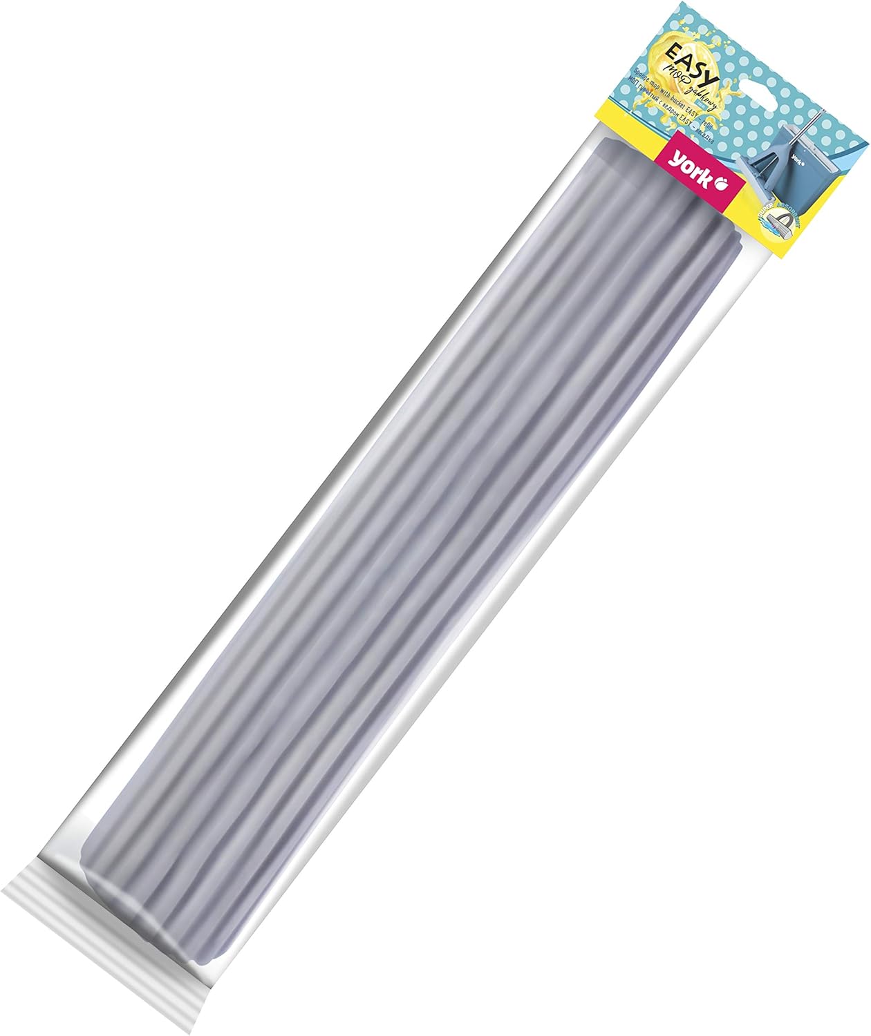 York Easy Mop Storage | Absorbent PVA Sponge | Wash the Floor Without Getting Wet and Dirty Hands | Perfectly Absorbs Liquids and Collects Dirt, Sponge, Grey, Easy