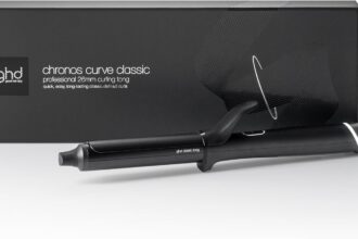 ghd Chronos Curve Classic Tong Professional Hair Curler in Black - For Defined Waves That Last Long - Ideal for All Hair Lengths (EU Plug)
