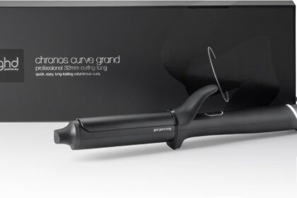 ghd Chronos Curve Grand Tong Professional Curler in Black – For Voluminous Curls That Last Long – Ideal for Medium and Long Hair (EU Plug)