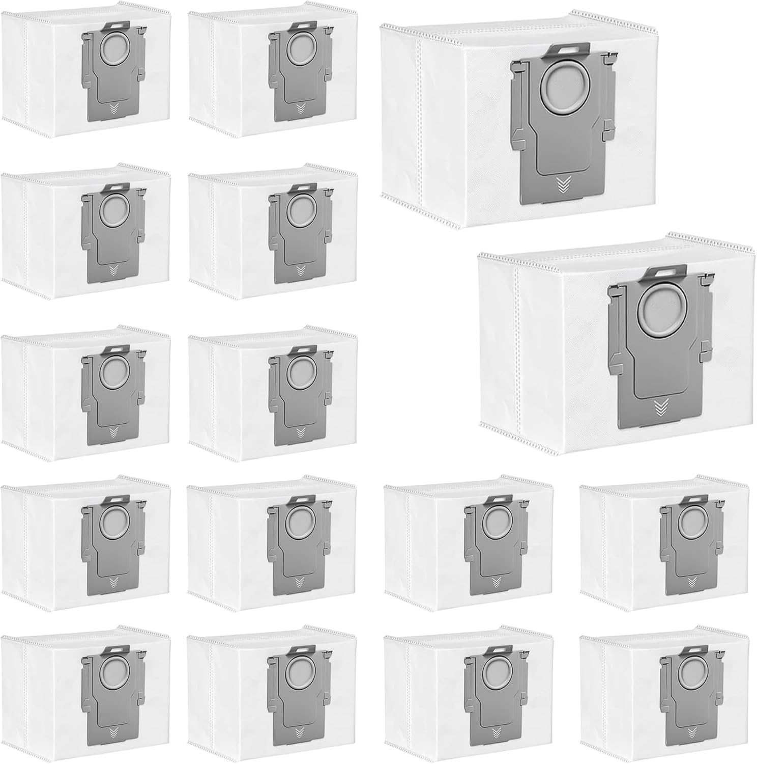 16 Pack Roborock S7 Max Ultra/S8/Qrevo CurvX/Q7/Q10/Q5 Pro+/S7 MaxV Ultra Large Capacity 3.2L 4 Layer HEPA Filter Bags