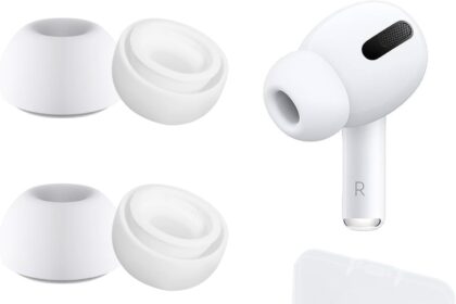 [3 Pairs] Replacement Earbuds for AirPods Pro and AirPods Pro 2, Silicone Earbuds with Noise Reduction Hole, Soft Anti-Slip Earbuds with Portable Box (Size M)