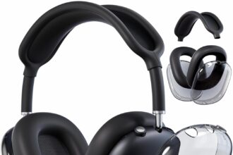 AKABEILA 3 in 1 Protective Case for Airpods Max 2024 2020 Slim Soft TPU Transparent Case Ear Pad Cover Earphone Headwear Headwear Headwear Headphone Accessories